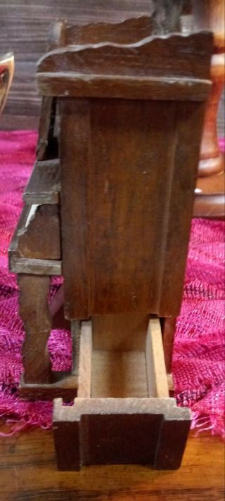 Vintage Wooden Upright Piano with stool Music Box by TOYO 2