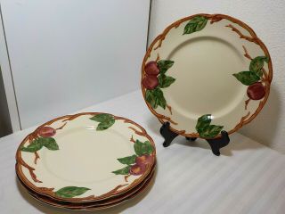 4 Vintage Franciscan Apple 9 1/2 " Luncheon Plates