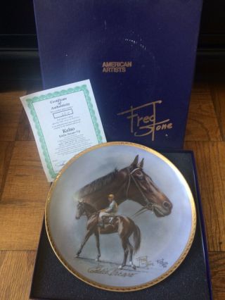 Fred Stone Kelso Plate Signed By Fred Stone And Jockey Eddie Arcaro