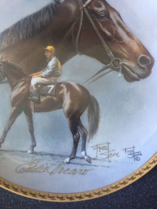 Fred Stone Kelso Plate Signed By Fred Stone And Jockey Eddie Arcaro 3