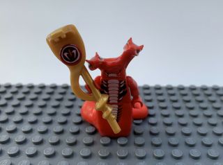 Lego Ninjago Fangtom Minifigure Fangpyre Red Snake Serpentine 9445 W/ Staff