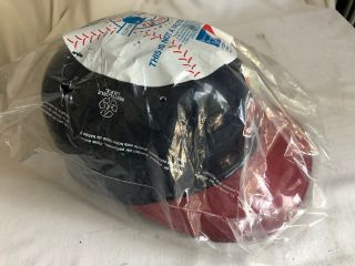 Vintage Cleveland Indians Souvenir Batting Helmet Chief Wahoo Nos Bag