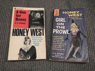 Girl On The Prowl And A Gun For Honey By G.  G.  Fickling Honey West Paperbacks