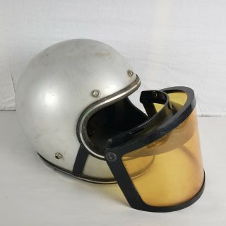 Vintage Norcon Motorcycle Helmet Display Man Cave Bubble Bell Toptex Tw - 1ff