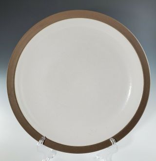 Vintage Heath Ceramics Opaque White Brown Rim 11.  5 " Dinner Plate (s),