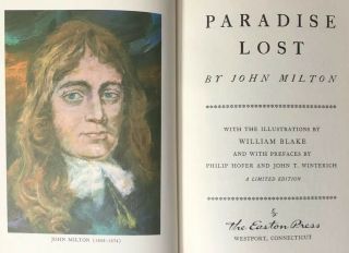 Paradise Lost John Milton 100 Greatest Books Easton Press Ltd.  Ed.  William Blake