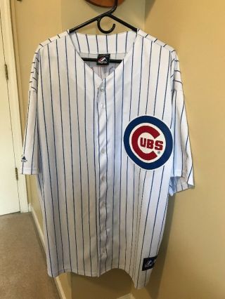 Alfonso Soriano Chicago Cubs Jersey Size 3xl Sewn On 12 White Pinstripes Mlb