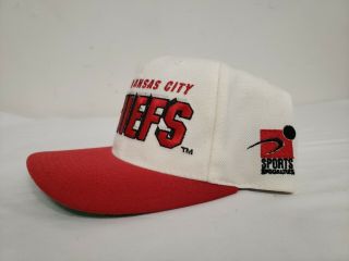 Vintage 1990s Kansas City Chiefs Sports Specialties NFL Football Snapback Hat KC 3