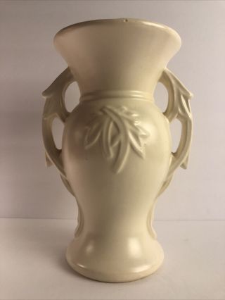 Vintage Vase Matt Cream Mccoy Art Deco Pottery American Arts & Crafts