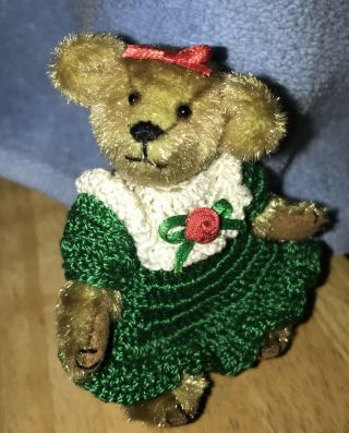Vintage Hand Made Mohair Bear By Debbie’s Teddies