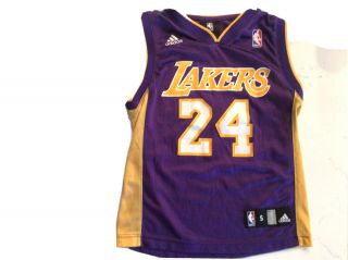 Adidas Nba Kobe Bryant Purple & Gold 24 Lakers Jersey Youth Kids Sizes (8)