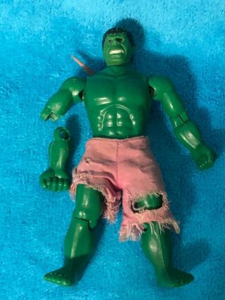 Vintage 1974 Mego Incredible Hulk Marvel Comics 8” Action Figure - Needs Arm Pin