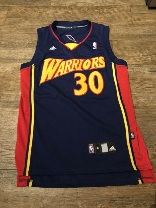 2009 Stephen Curry Adidas Golden State Warriors Rookie Rc Orange Jersey Size M