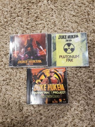 Duke Nukem 3d,  Manhattan Project & Plutonium Pak Vintage Pc Games