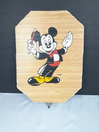 Rare Vintage Mickey Mouse Wood Wind Spiral Spinner Wind Catcher