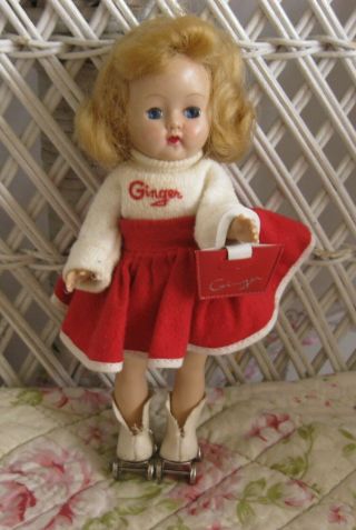 Vintage 8 " Cosmopolitan Ginger Doll Roller Skating Outfit & Skates Blonde Hair