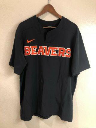 Oregon State Osu Beavers Authentic Nike Baseball Jersey (size: L)