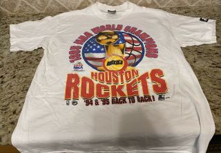 Vintage Starter Houston Rockets 1995 World Champions T - Shirt Xl