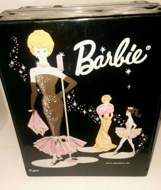 Barbie Ponytail Doll And Clothing Trunk Carry Case 1962 Black Vintage