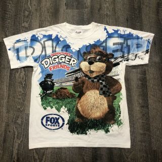 Chase Authentics Nascar Adventures Of Digger And Friends All Over Print Shirt - M