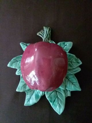 Exceptional Vintage Factory Mccoy Art Pottery Apple Wall Pocket
