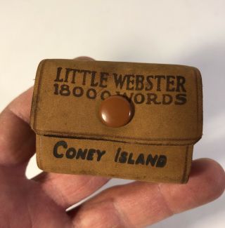 Vintage Little Webster Pocket Dictionary 180000 Words Coney Island Ny Souvenir