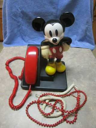 Vintage Mickey Mouse Disney Touch Tone Phone At&t Telephone Retro
