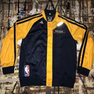 Authentic Adidas Indiana Pacers Official Warm Up Jacket Large Length,  0 Sewn 3m