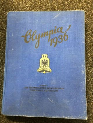 Olympia 1936 - Band 1 Rare Berlin Olympics 1936 Hc Book Full Photo Cards