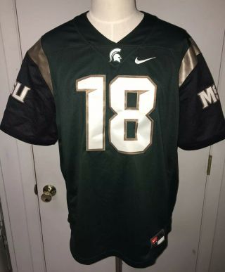 Mens Michigan State Spartans Football Jersey Nike 18 Limited Sewn Size 2xl Rare