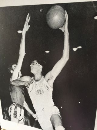 Vintage,  1949 B & W 11 " X 14 " Photo Display George Mikan,  Lakers Vs Capitols