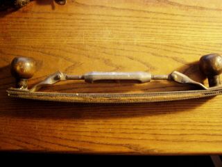 Vintage Auto Body Curved Reveal Lead File Rasp 14 1/2 " Long W/wooden Handles.