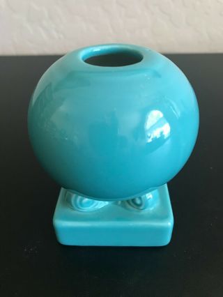 Homer Laughlin Vintage Fiesta Bulb Candle Holder In Turquoise