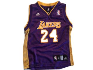Adidas Nba Kobe Bryant Purple & Gold 24 Lakers Jersey Youth Kids Size Medium M