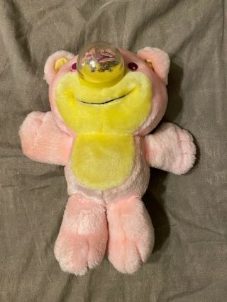 Vintage 1987 Playskool Nosy Bears Plush Bear Flybye Pink & Yellow Butterfly Nose