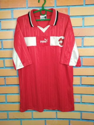 Switzerland Jersey 1998/00 Home Size Xl Shirt Mens Football Trikot Soccer Puma