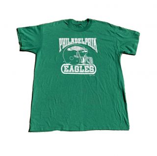 Vintage Philadelphia Eagles Green T - Shirt Mens L 90s Nfl