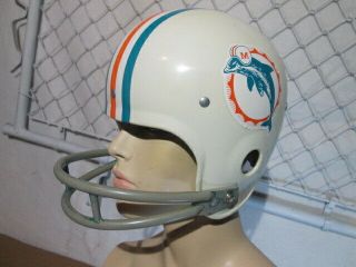 Vintage Rawlings Miami Dolphins Football Helmet Hnfl Large U.  S.  A.  Look N See