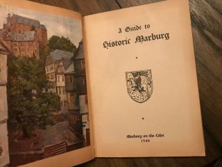 " A Guide To Historic Marburg " 1946 Germany History