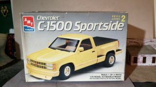 Amt Chevy C - 1500 Sportside Pickup Un Built Unbuilt Kit 1990 Issue 1:25