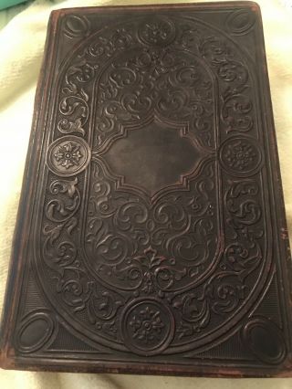 1860 Leather Holy Bible Civil War Era