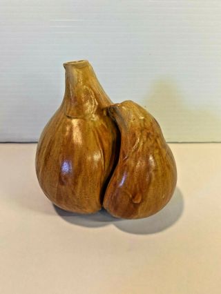Vintage 1997 Patricia Garrett Double Garlic Vase Great Impressions Vegetable Art