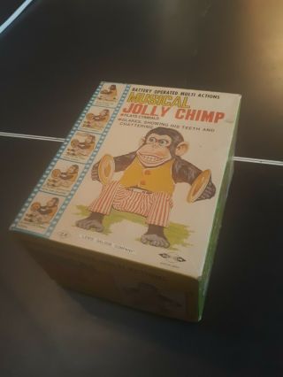 Vintage Daishin Japan Jolly Chimp Toy Story Monkey Musical Cymbals 1950 Box Only