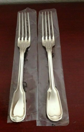 Vintage Pair (2) Of Christofle Silver Plated Forks Paris Ioc France.  7 "