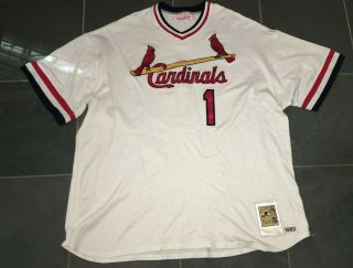 Authentic Mitchell & Ness 1982 St.  Louis Cardinals 1 Ozzie Smith Jersey