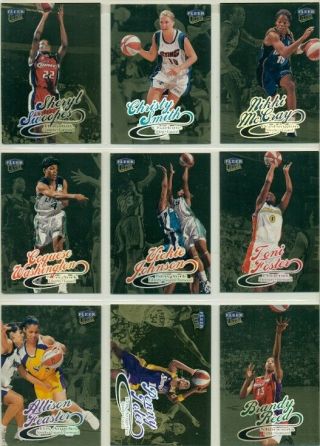 Basketball - Wnba - 1999 Fleer Gold Medallion Edition - Base Card Set,  10 All - Team