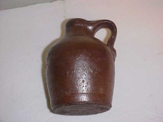 Vintage Miniature Little Brown Amoco Jug With Handle 4 "