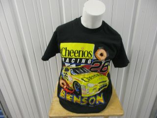 Vintage Fruit Of The Loom Heavy Johnny Benson Jr.  Cheerios Racing Large Shirt 90