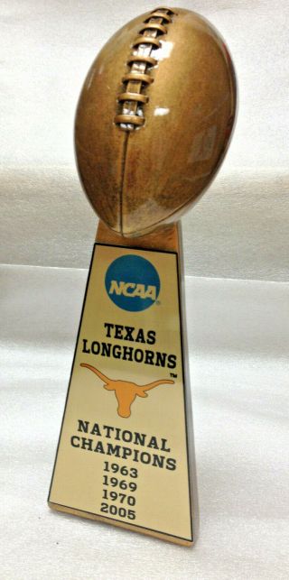 10 " University Of Texas Longhorns Ncaa National Champion Football Trophy