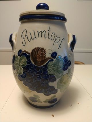 Vintage Handmade German Rumtopf Jar Crock